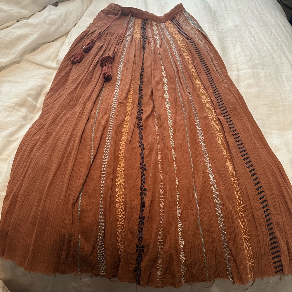 Free People bohemian maxi skirt